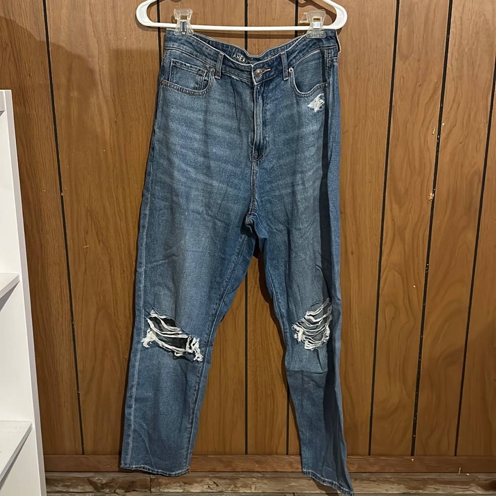 American Eagle Distressed Mom Jean